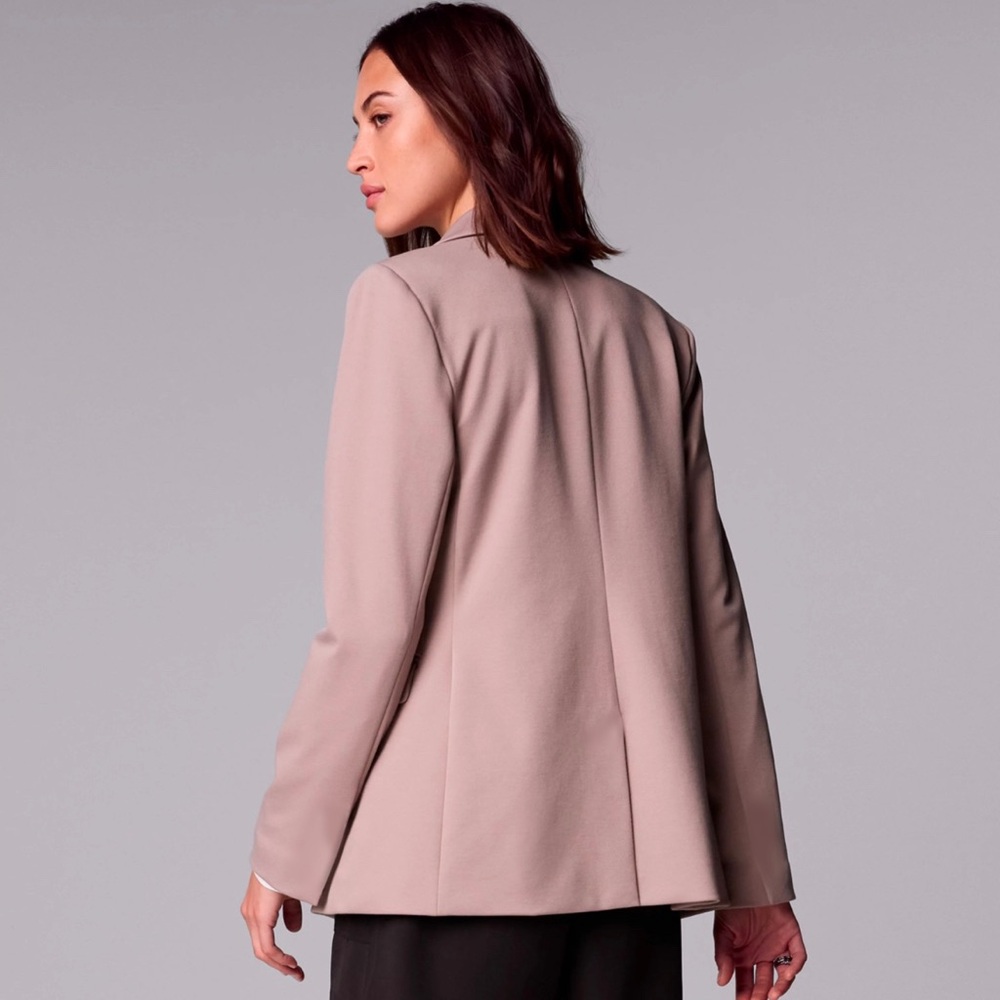 Ellison Mauve Notched Open-Front Blazer - image 1